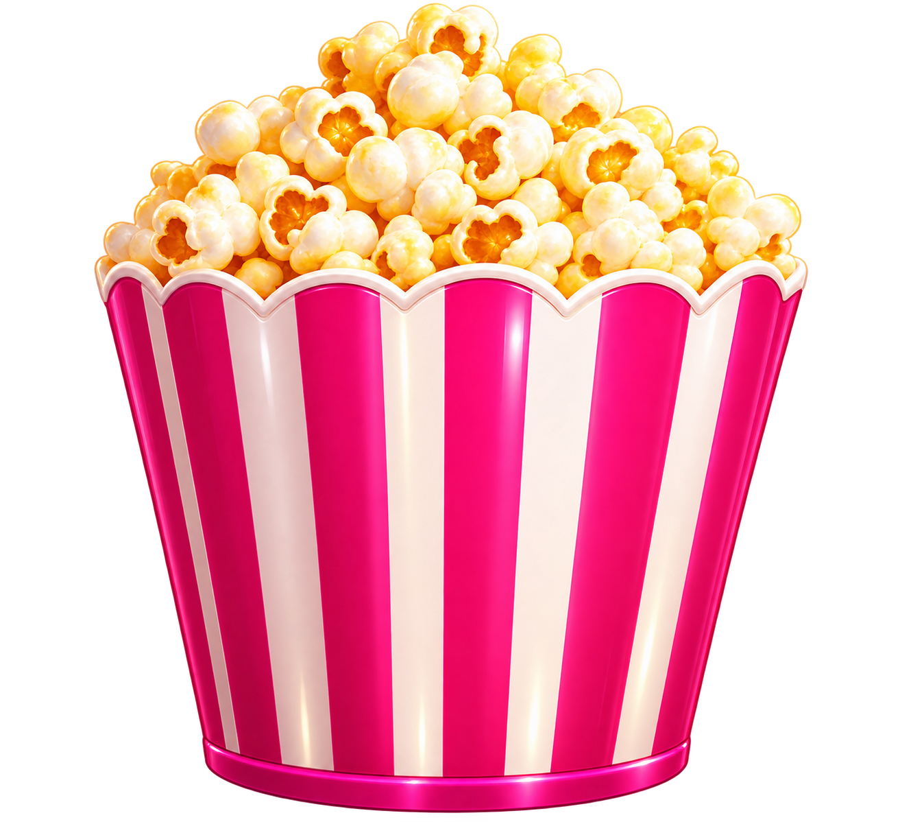 Popcorntüte in Rosa und Weiß