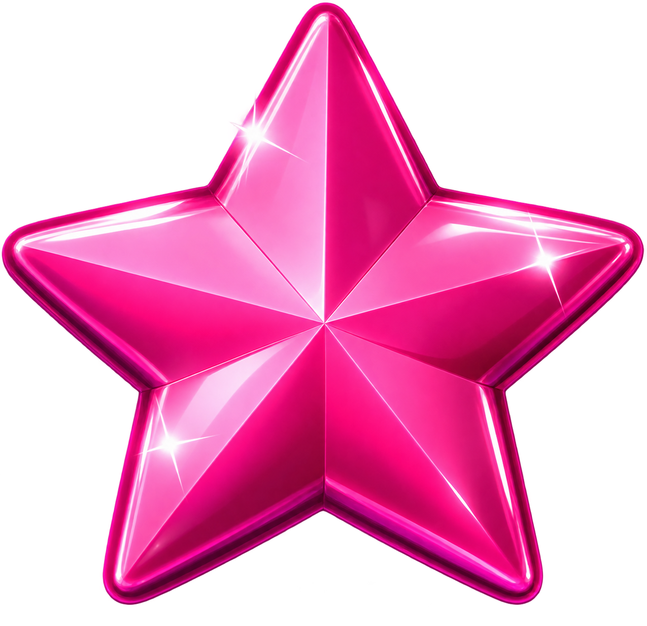 Glänzender rosa Stern